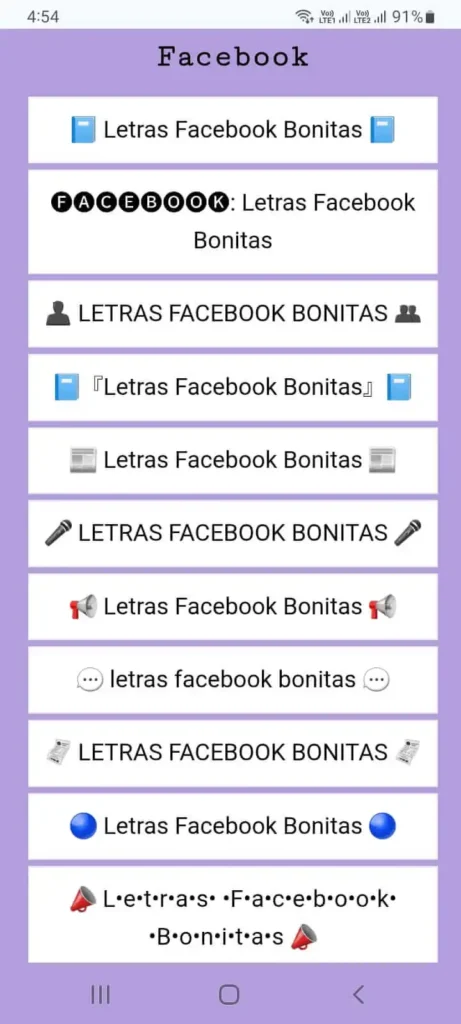 🌟🌈~Letras Bonitas para Facebook - Texto elegante para copiar y pegar~🌈🌟 1 Letras bonitas para Facebook
